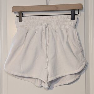Abercrombie & Fitch White Sweatpant Shorts